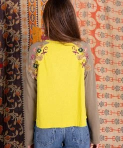 Natural Life Embroidered Raglan Top CLOTHES