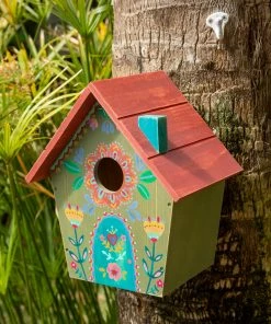 Natural Life Wooden Bird House Beach & Outdoors