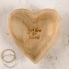 Natural Life FUN & GIFTS Wooden Heart Dish