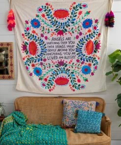 Natural Life Back To Campus Tapestry Blanket