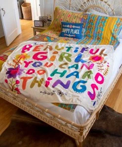 Natural Life Back To Campus Tapestry Blanket