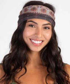 Natural Life Border Print Half Boho Bandeau