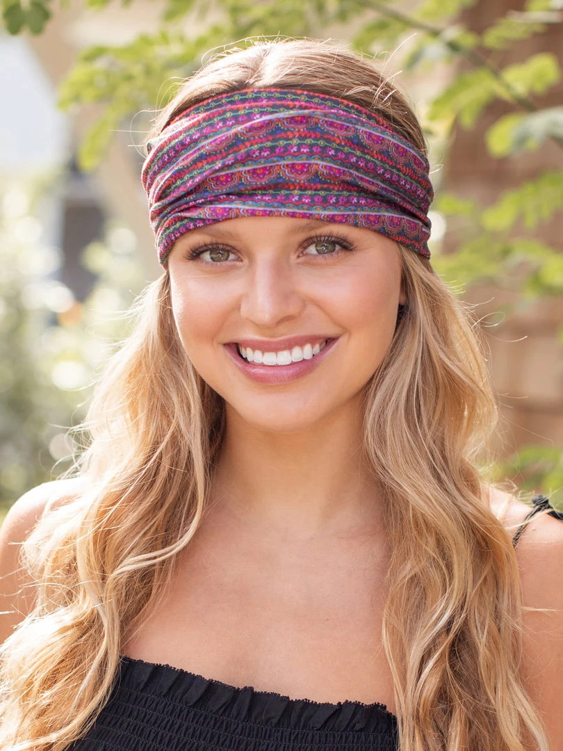 Natural Life Border Print Boho Bandeau Accessories 27 Natural Life Border Print Boho Bandeau Accessories