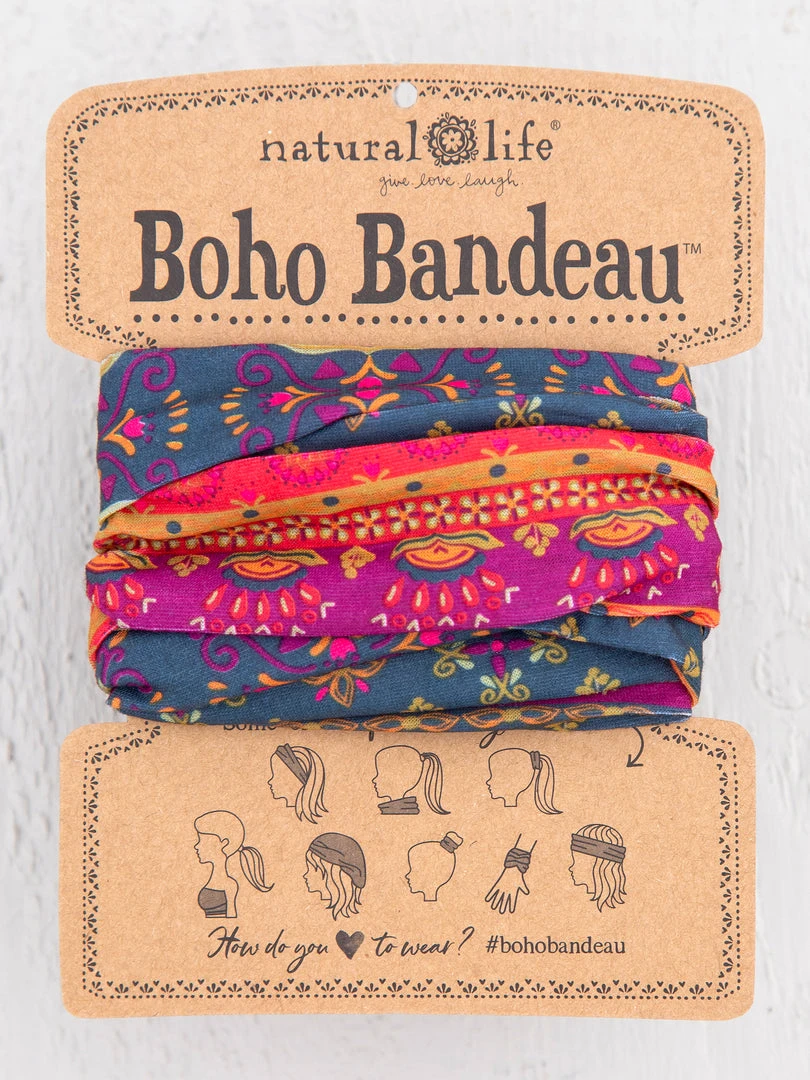 Natural Life Border Print Boho Bandeau Accessories 12 Natural Life Border Print Boho Bandeau Accessories