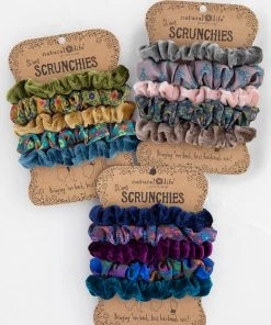 Natural Life Print And Velvet Scrunchies 16 Natural Life Print And Velvet Scrunchies